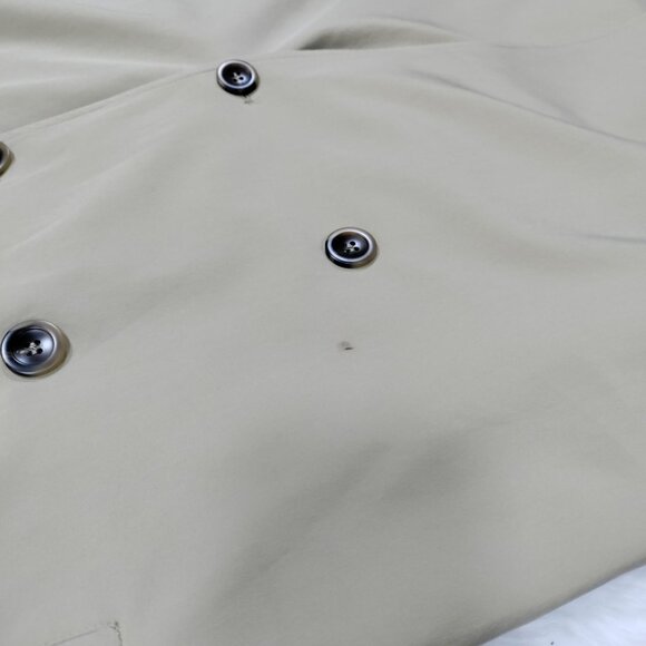 Line and Dot Beige Double Breasted Belted Long Trench Coat Women's Size Small - Picture 12 of 16